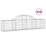 Arched Gabion Baskets 18 pcs 200x30x40/60 cm Galvanised Iron 3146061