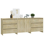 3 Piece Sideboard Sonoma Oak Engineered Wood 3098067