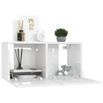 8 Piece TV Cabinet Set White Engineered Wood 3078668