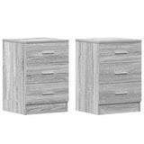 Bedside Cabinets 2 pcs Grey Sonoma 38x35x56 cm Engineered Wood 815324