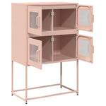 ZNTS Highboard Pink 68x39x107 cm Steel 853345