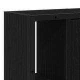 Bathroom Mirror Cabinet Black Oak 60x16x60 cm Engineered Wood 862228
