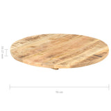 ZNTS Table Top Solid Mango Wood Round 25-27 mm 70 cm 286007
