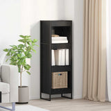 Book Cabinet Black Oak 40 x 30 x 121 cm Engineered Wood 886366