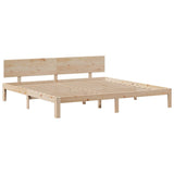 Bookcase Bed without Mattress 200x200cm Solid Wood Pine 3322640