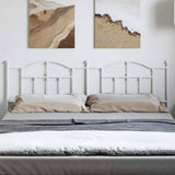 Headboard White Steel Double Durable Headboard Rectangular 353525