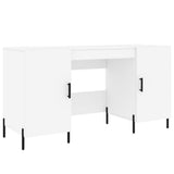 Desk White 140x50x75 cm Engineered Wood 829556