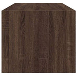 Coffee Table with Glass Doors Brown Oak 102x50x42 cm 836419