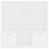 Book Cabinet White 98x30x98 cm Engineered Wood 801116