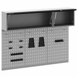 Tool Cabinet Set with Shelf 5 pcs Black Powder-Coated Steel 3321412
