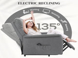 Electric Riser Recline Armchair, with Footrest - Grey T3398P329989