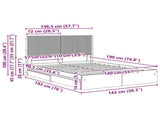 Bed Frame with Storage and Headboard 3 pcs Engineered Wood 3414027