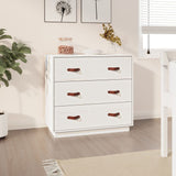 Sideboard White 80x40x75 cm Solid Wood Pine 820108