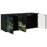 Wall-mounted TV Cabinet WIJHE 102 x 33 x 40 cm Black Oak 8007160