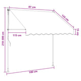 Manual Retractable Awning Taupe 100 cm 42037065