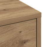 Narrow Bathroom Cupboard with Wheels Artisian Oak Engineered Wood 855285
