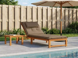 Sunlounger Cushion GEMERT 100% Polyester Taupe 190 x 50 x 9 cm 947487