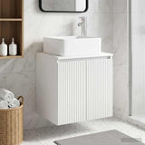 Wall-Mounted Sink Vanity White 53 x 35 x 63 cm Engineered Wood 890422