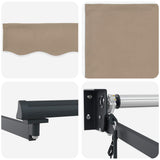 Electric Retractable Awning Beige and Anthracite 4 x 2 m 3420095