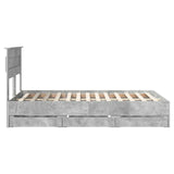 Bed Frame with Drawer Concrete Grey 120 x 200 cm Engineer Wood 3409865