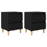 Bed Cabinets 2 pcs Black Oak 40 x 35 x 50 cm Engineered Wood 885673