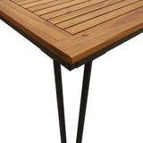 Garden Dining Set Natural Wood and Black 3155418