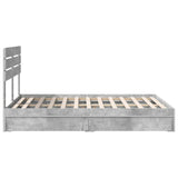 Storage Bed Concrete Grey 150 x 200 cm Engineered Wood 3411561