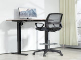 102.5-126cm Draughtsman Office Chair, with Footrest - Grey T3398P329505