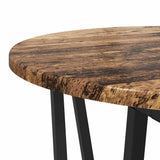 Side Table Set 2 pcs Old Wood and Black 50 x 50 x 50.5 cm 869724