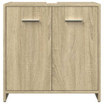 3 Piece Bathroom Furniture Set Sonoma Oak Engineered Wood 3324972