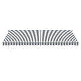 Manual Retractable Awning with LED Anthracite&White 500x350 cm 3215801