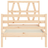 Bed Frame without Mattress Small Single Solid Wood 3194336