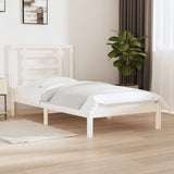 Bed Frame without Mattress White 90x190 cm Single Solid Wood Pine 3104314