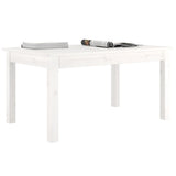 Coffee Table White 80x50x40 cm Solid Wood Pine 814280
