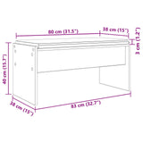 Hall Bench with Cushion Concrete Grey 83 x 38 x 40 cm 891555
