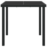 Garden Table Black 80 x 80 x 73 cm Metal 42010312