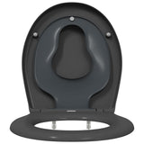 Toilet Seat Anthracite 47 x 37 x 4 cm Duroplast 42002350