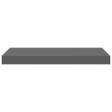 Floating Wall Shelves 4 pcs High Gloss Grey 50x23.5x3.8 cm MDF 323789