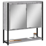 Bathroom Mirror Cabinet Grey Sonoma 60x16x60 cm Engineered Wood 842424