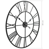 ZNTS Vintage Wall Clock with Quartz Movement Metal 80 cm XXL 50644