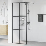 Walk-in Shower Wall with Clear ESG Glass 80x195 cm Black 151023