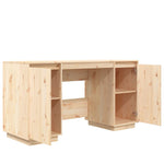 ZNTS Desk 140x50x75 cm Solid Wood Pine 814324