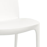 Garden Chair Set of 2 White Polypropylene Medium Stackable 364734