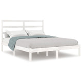 Bed Frame without Mattress White 160x200 cm Solid Wood Pine 3104944