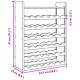 Wine Rack with Top Board 67.5x25x87 cm Solid Wood Pine 4007560