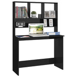 Desk High gloss black Engineered wood 110x45x157 cm Desk 800394