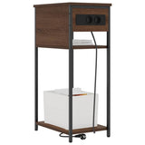 Bedside Cabinet Brown Oak 41 x 28 x 76 cm Engineered Wood 859579