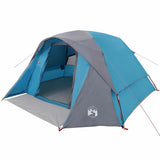 Camping Tent Cabin 4-Person Blue Waterproof 4009559