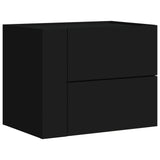 ZNTS Wall-mounted Bedside Cabinet Black 45x30x35 cm 848327