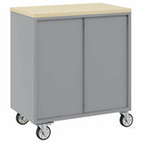 Trolley Rolling Workbench Red and Grey 75 x 45 x 85 cm 4103488